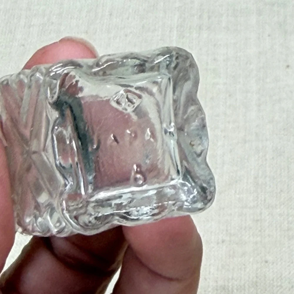Vintage Mini Glass Salt and Pepper Shakers Japan Cut Glass Petite Table Decor